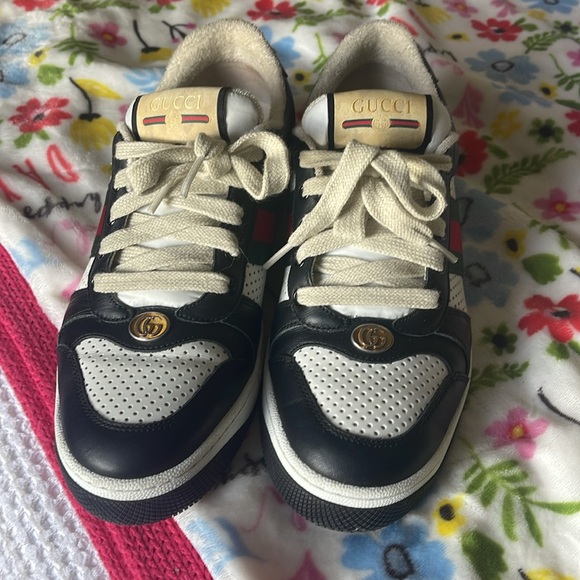 GUCCI Screener logo web stripe sneakers - Picture 2 of 12